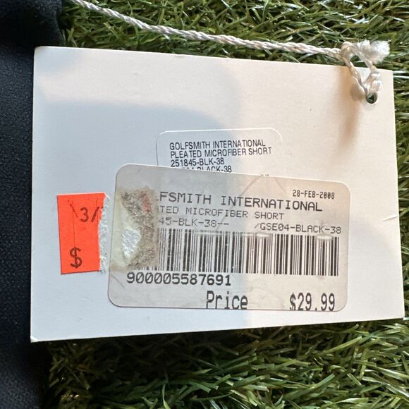 New Victor Scot Black Golf Shorts Men’s 38 Pleated Microfiber Golfsmith NWT - Picture 7 of 11